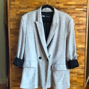 ZARA Lightweight light gray Blazer size large